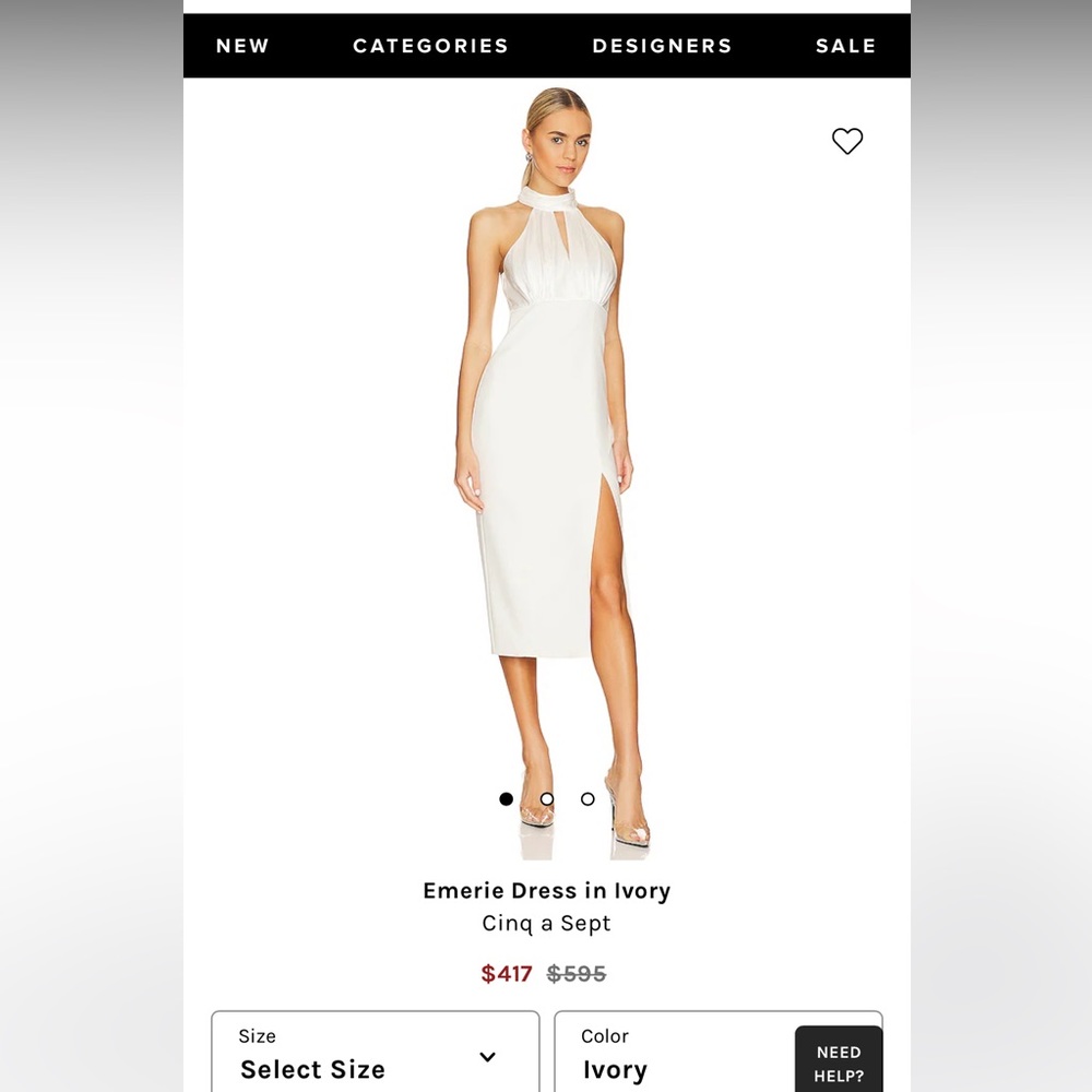 Emerie Dress size 4 Cinq a Sept. New with tags! Never worn. bridal shower dress!
